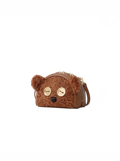 Minions Tim Fur with Leather Crossbody and Shoulder Bag