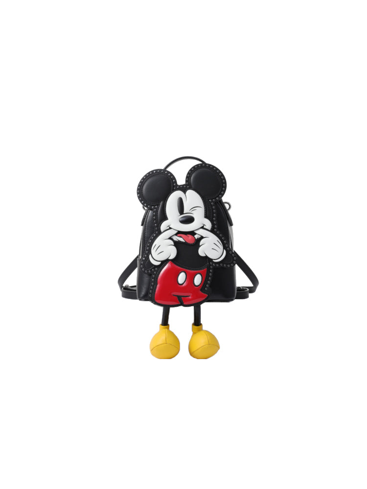 (Preorder) Mickey Mouse Cow Leather Backpack