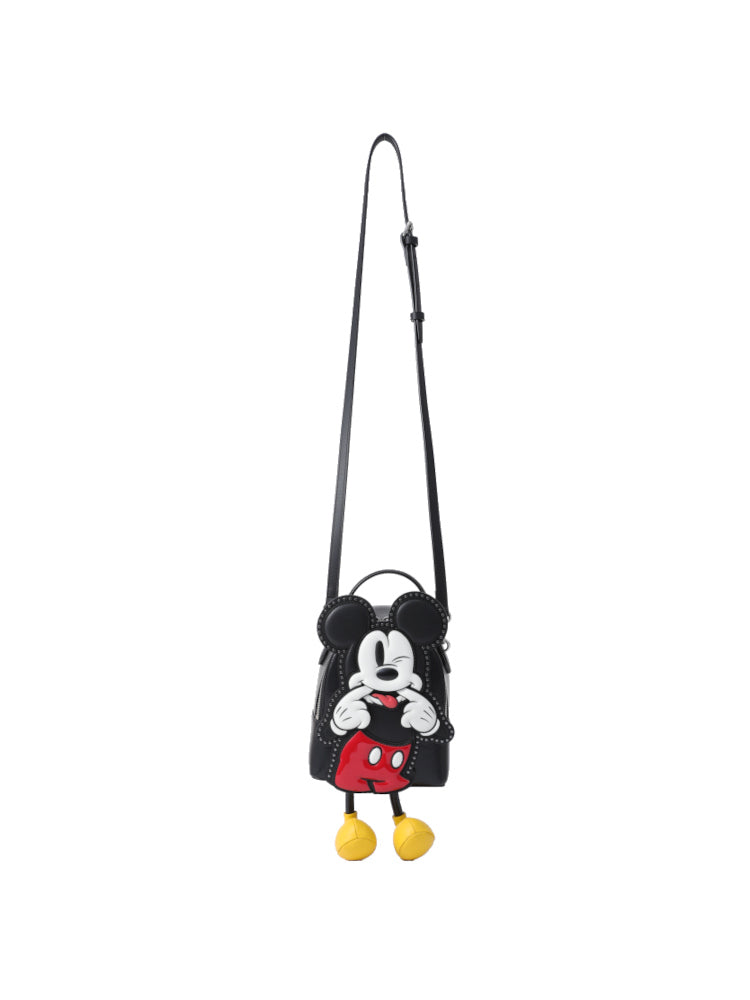 (Preorder) Mickey Mouse Cow Leather Backpack