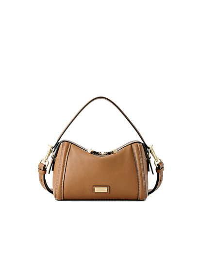 Arc Leather Top Handle Bag