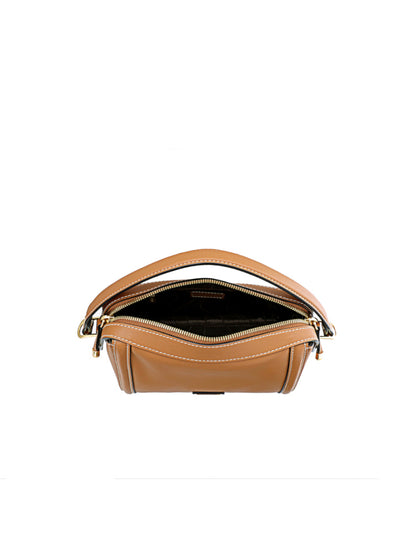 Arc Leather Top Handle Bag