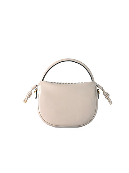 Stripe Leather Top Handle Bag